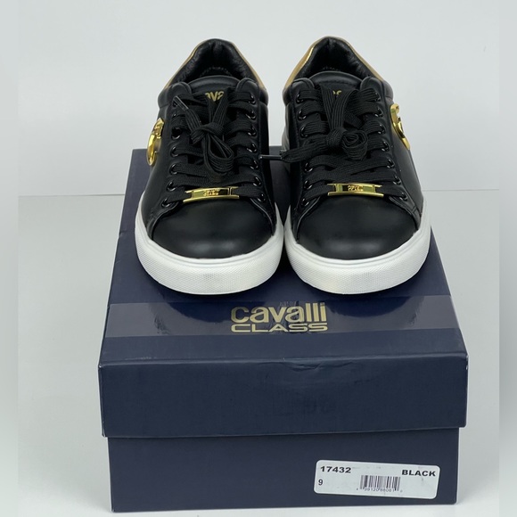 CAVALLI CLASS: Snake Embossed Logo Tennis Shoe, Size 9 Womens. New In Box - Picture 2 of 6